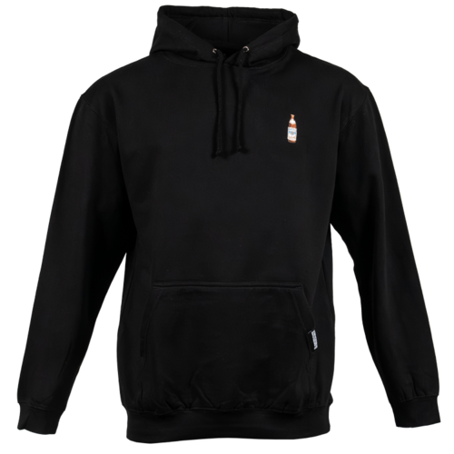 Hoodie Flasche Schwarz Front