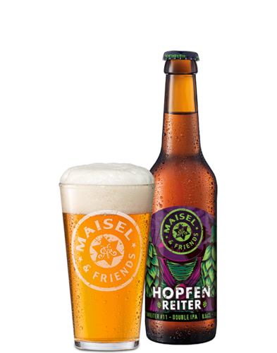 M&F Hopfenreiter 2026 Flasche und Glas