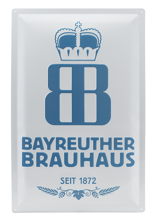 Bayreuther Brauhaus Schild (weiß) Vorderseite