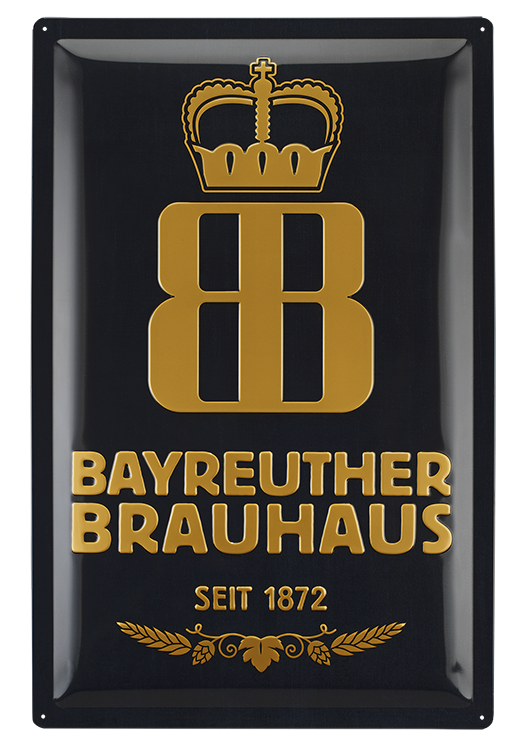 Bayreuther Brauhaus Schild (schwarz) Vorderseite