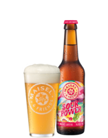 M & F  Sour Power Flasche und Glas