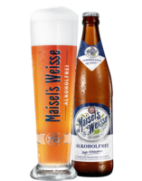 Maisels Weisse Alkoholfrei Flasche und Glas