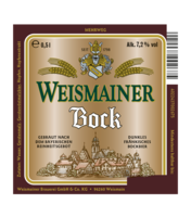 Weismainer Bock 0,5 l Bauchetikett