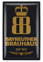 Bayreuther Brauhaus Schild (schwarz) Vorderseite