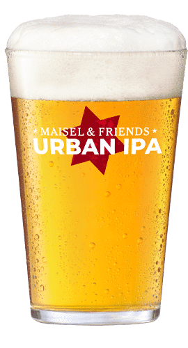 Glas Urban IPA auf transparentem Hintergrund