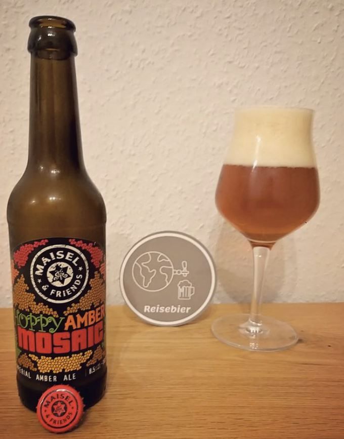 Reisebier über Maisel & Friends Hoppy Amber Ale Mosaic