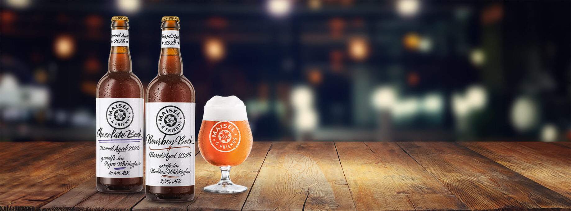 Aged to perfection in oak barrels